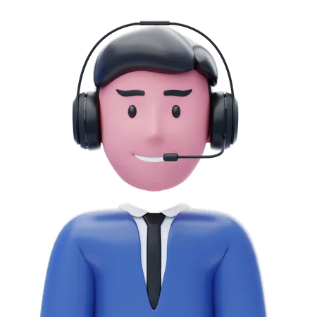 Commentateur  3D Icon