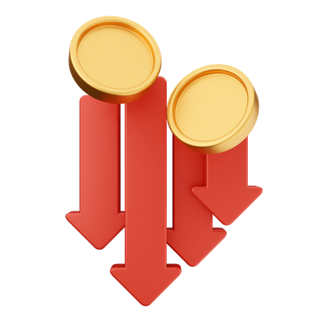 Baisse des échanges  3D Icon