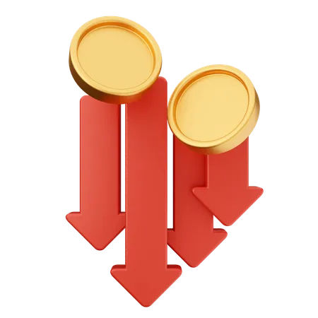 Baisse des échanges  3D Icon