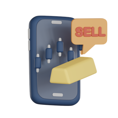 Commerce de l'or  3D Icon