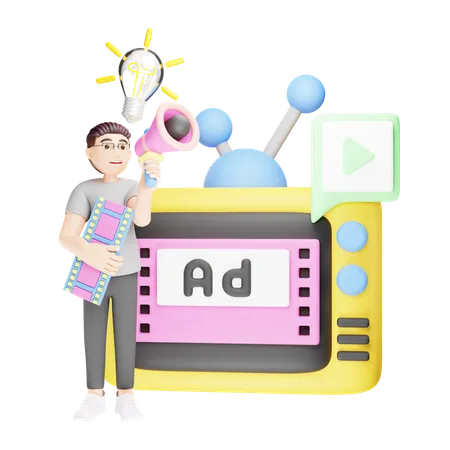 Commercial Ads  3D Illustration