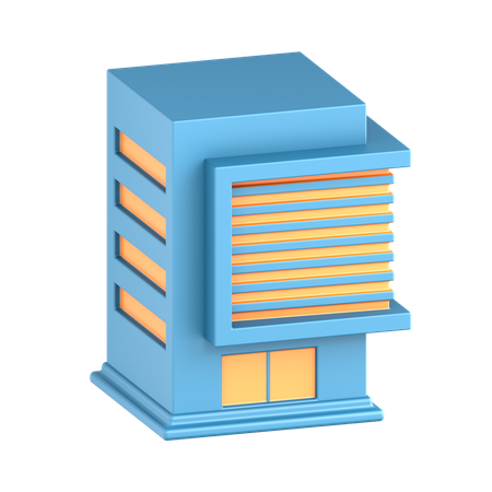 Commercial Building  3D Icon