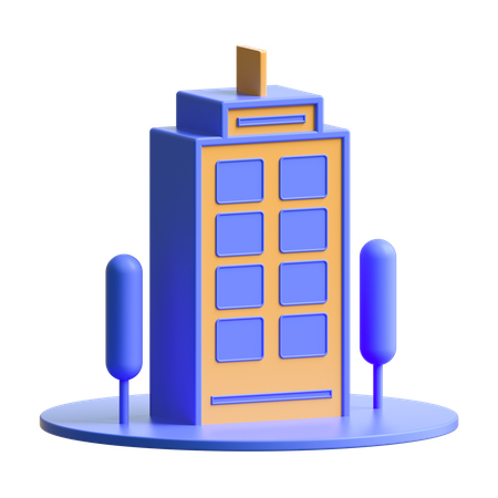 Commercial Building  3D Illustration