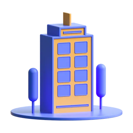 Commercial Building  3D Illustration