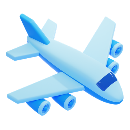 民間航空機  3D Icon