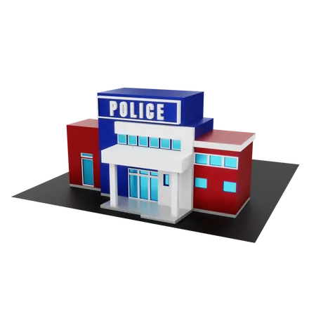 Poste de police  3D Illustration