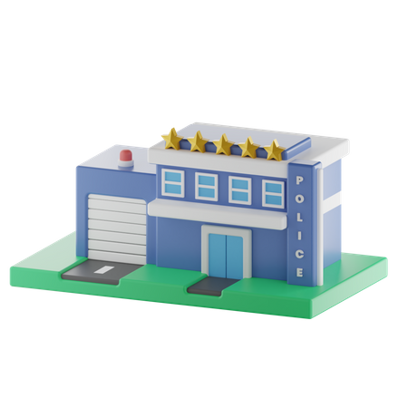 Poste de police  3D Illustration