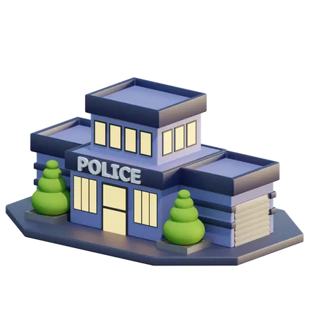 Poste de police  3D Icon