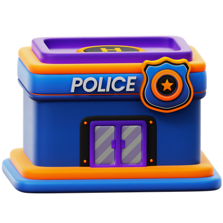 Poste de police  3D Icon