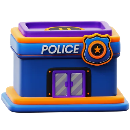 Poste de police  3D Icon