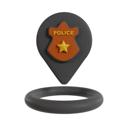 Emplacement du poste de police  3D Icon