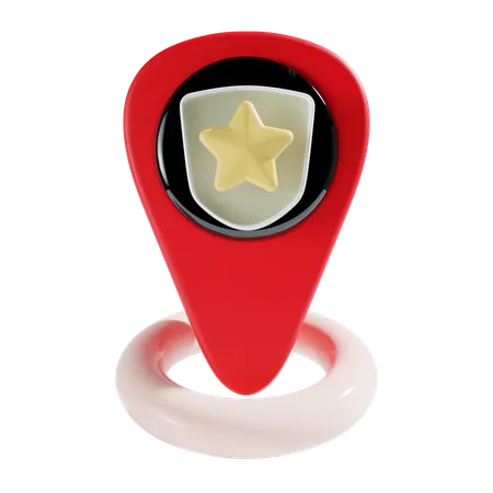 Emplacement du poste de police  3D Icon