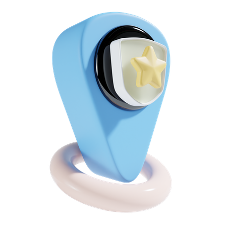 Emplacement du poste de police  3D Icon