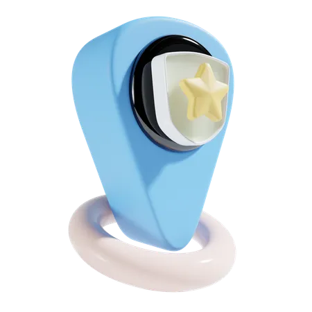 Emplacement du poste de police  3D Icon