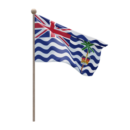 Commissioner of British Indian Ocean Territory Flagpole  3D Icon