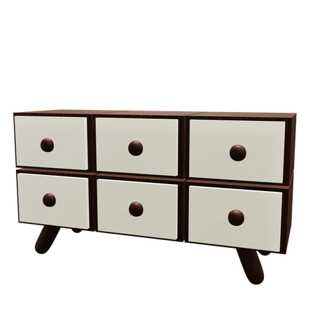 Commode en bois  3D Icon