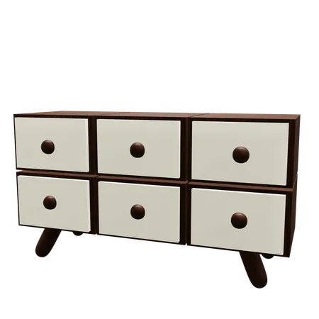 Commode en bois  3D Icon