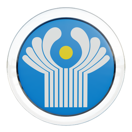 Commonwealth of Independent States Flag Glass  3D Icon