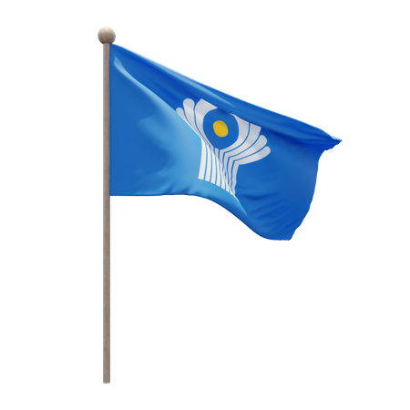 Commonwealth of Independent States Flagpole  3D Icon