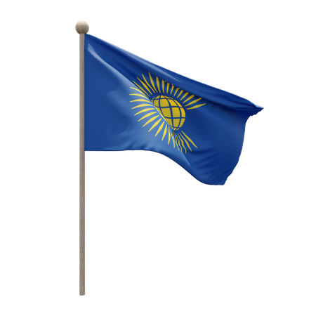 Fahnenmast des Commonwealth of Nations  3D Flag