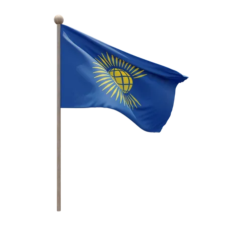 Fahnenmast des Commonwealth of Nations  3D Flag