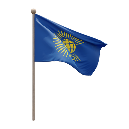 Commonwealth of Nations Flagpole  3D Flag