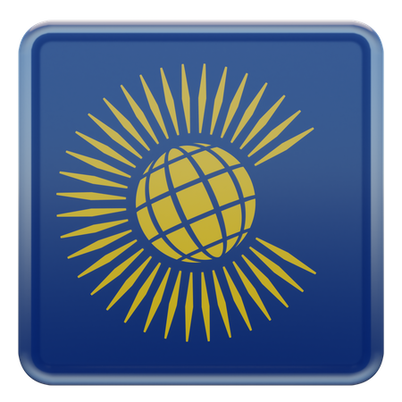 Quadratische Flagge des Commonwealth of Nations  3D Icon