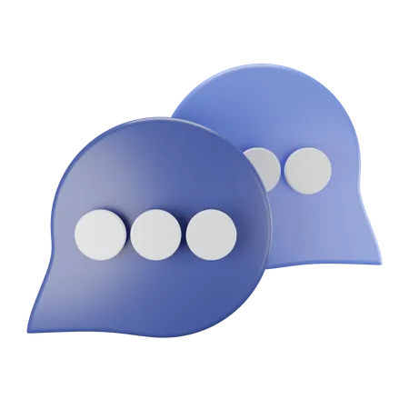 Communication chat bubble  3D Illustration