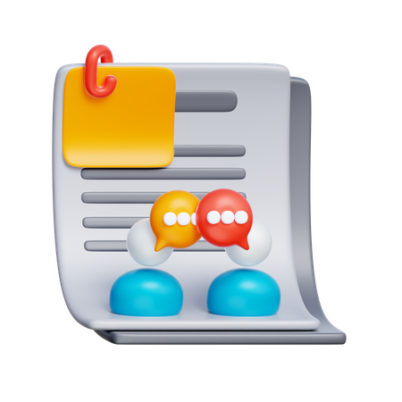 Communication Notes  3D Icon