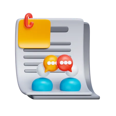 Communication Notes  3D Icon