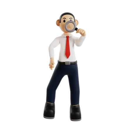 Communicative Businessman  3D Illustration