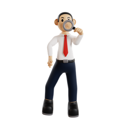 Communicative Businessman  3D Illustration