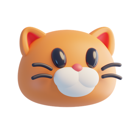 Cara de gato  3D Icon