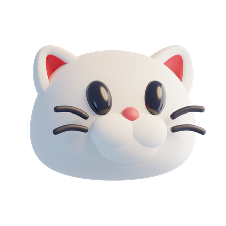 Cara de gato  3D Icon