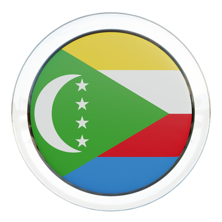 Vidro Bandeira de Comores  3D Flag