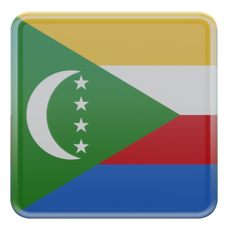 Comoros Square Flag  3D Icon