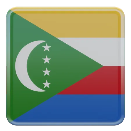 Comoros Square Flag  3D Icon