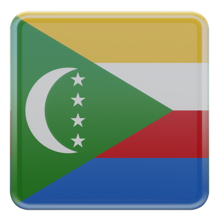 Comoros Square Flag  3D Icon