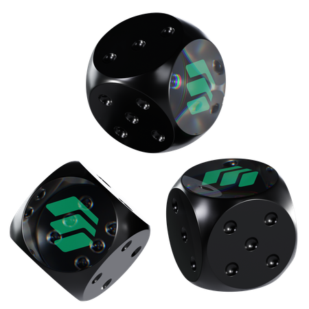 Comp Glass Dice Crypto  3D Icon