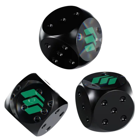 Comp Glass Dice Crypto  3D Icon