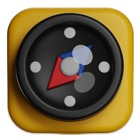 Compact Digital Compass  3D Icon