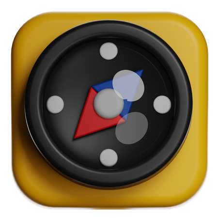 Compact Digital Compass  3D Icon