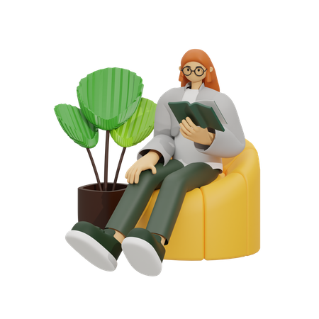 Companheiro de leitura perfeito  3D Icon