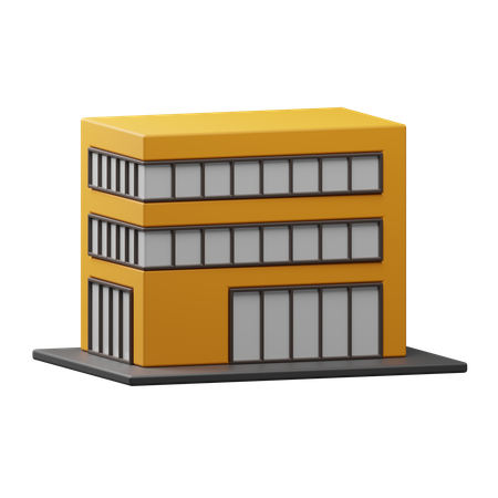 会社の建物  3D Icon