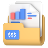 business financial data 3d logo