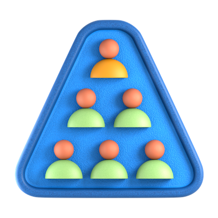 회사 계층 구조  3D Icon