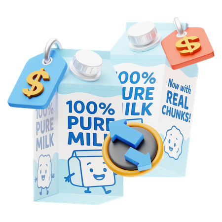 Comparing Prices  3D Icon