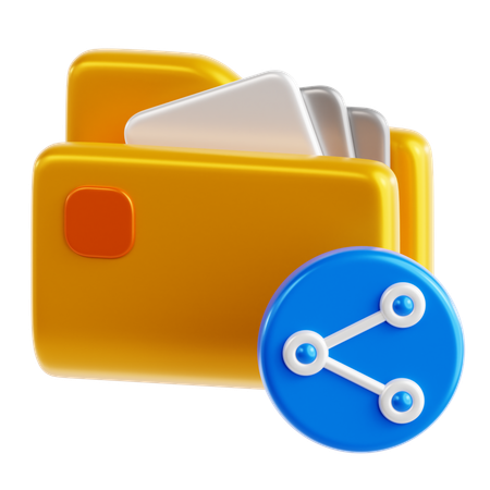 Compartición de archivos  3D Icon