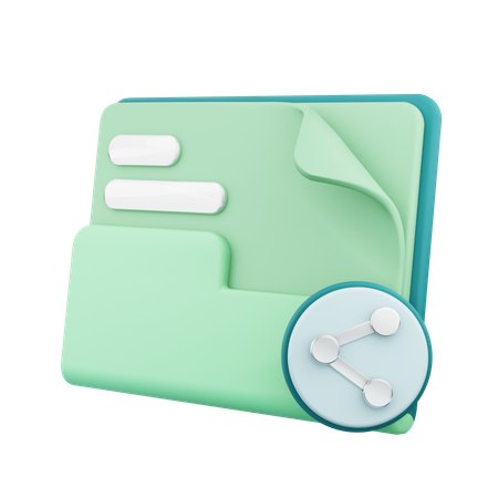Compartición de archivos  3D Icon