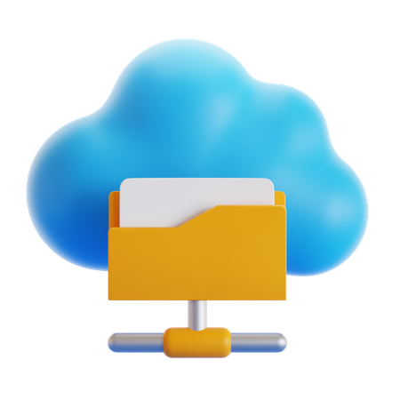 Compartilhamento de arquivos na nuvem  3D Icon